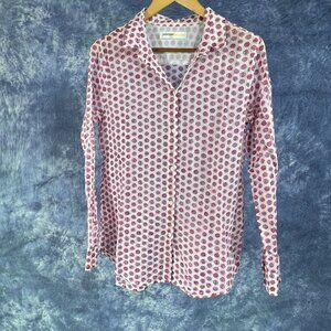 Ottod'ame Women's Geometric Print 100% Cotton Shirt Sz 8
